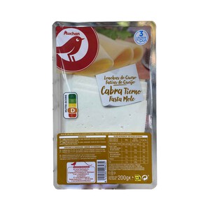 Imagen de AUCHAN Queso de cabra tierno en lonchas 200 g. Producto Alcampo