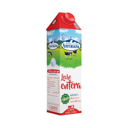 CENTRAL LECHERA ASTURIANA Leche entera de vaca, de origen español 1 l.