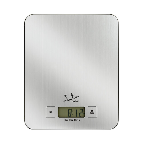 Báscula de cocina de 1g a 15kg con reloj y temporizador, JATA 719