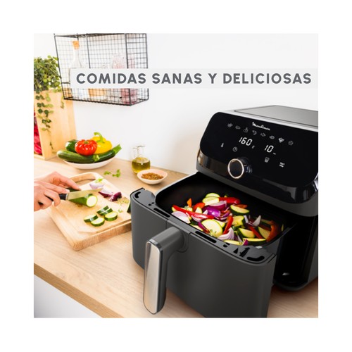 Freidora de aire MOULINEX EZ855H, 2020W, Capacidad 7,5L, 8 programas.