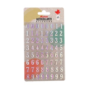 Imagen de Pegatinas letras o números surtido, AUCHAN.