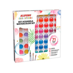 Imagen de Caja con 71 acuarelas color experience ALPINO.