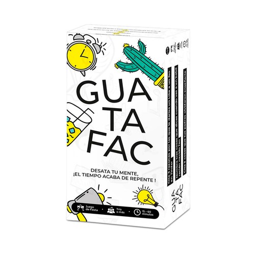 Juego de mesa de preguntas rápidas Guatafac para jugar de 3 a 15 jugadores.