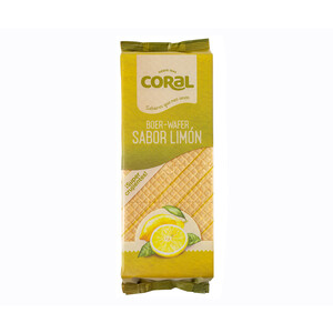 Imagen de CORAL Limon boer wafer Galletas de barquillo con sabor a limón 330 g 