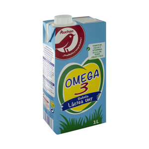 Imagen de AUCHAN Preparado lácteo desnatado, enriquecido con Omega 3, calcio, ácido fólico y vitaminas A, D, E, B6 y B12 1 l. Producto Alcampo