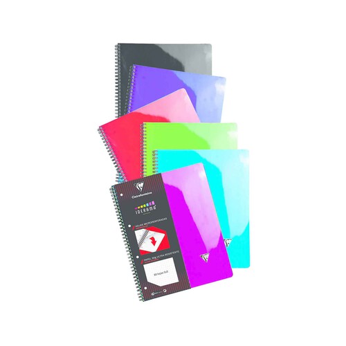 Cuaderno A4 con cuadrícula microperforado, 80 hojas, varios colores, CLAIREFONTAINE.