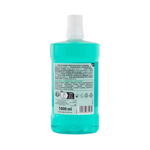 PRODUCTO ALCAMPO Enjuague bucal de uso diario, con acción protectora, sabor menta 1 l