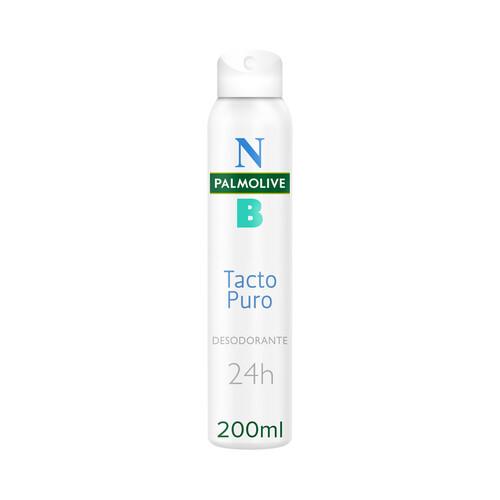 PALMOLIVE Desodorante spray para mujer con protección antitranspirante 24h y anti manchas blancas PALMOLIVE Tacto puro 200 ml.