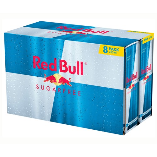 RED BULL Bebida energética sugar free pack 8 x 250 ml.