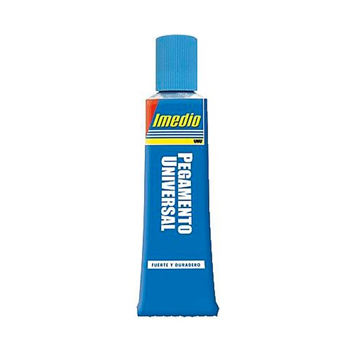 Pegamento universal transparente, banda azul de 35ml, IMEDIO.