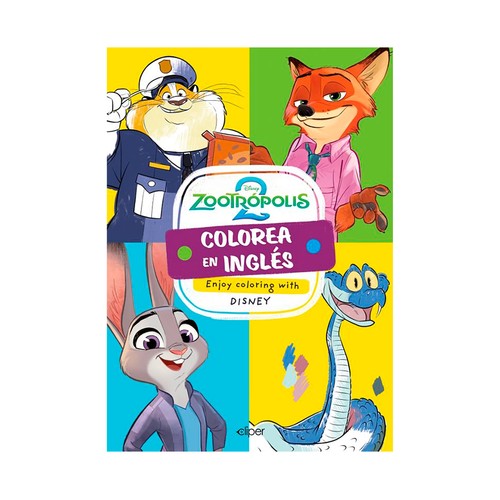 Colorea en ingles con zootropolis 2. Disney. CLIPER PLUS