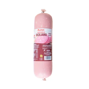 AUCHAN Mortadela siciliana elaborada sin gluten y sin lactosa 800 g. Producto Alcampo