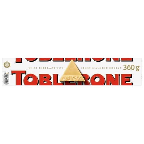 TOBLERONE Chocolatina de chocolate blanco 360 g.