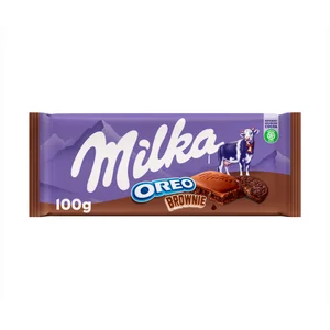 MILKA Chocolate de oreo y brownie 100 g.
