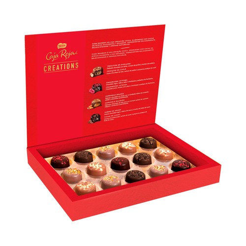 CAJA ROJA DE NESTLE creations Surtido de 15 bombones 186 g.