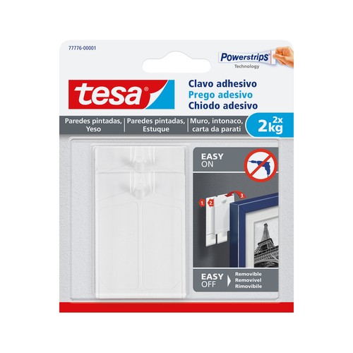 Clavo adhesivo para paredes pintadas y yeso 2kg TESA.