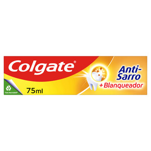 COLGATE Pasta de dientes anti-sarro con acción blanqueantey sabor a menta COLGATE 75 ml.