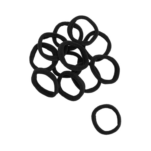 COSMIA Gomas elásticas de tamaño medio y color negro 12 uds.