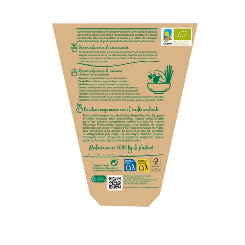 ALCAMPO CULTIVAMOS LO BUENO ECOLÓGICO Hierbabuena ecológica  maceta.