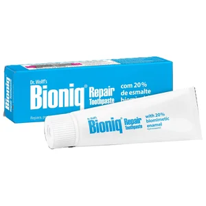 BIONIQ Repair Pasta de dientes sin flúor, reparadora del esmalte, para dientes sensibles 75 ml.