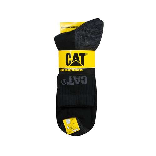 Pack de 3 pares de calcetines CAT, color negro/gris, talla 41/45.