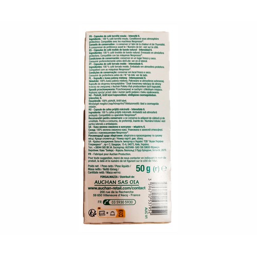 PRODUCTO ECONÓMICO ALCAMPO Café cápsulas lungo 10 ud 50 g.