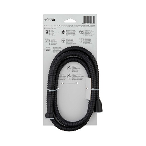 Set de alcachofa y flexo de ducha 1,5m con 3 funciones ahorro agua, AUCHAN