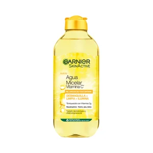 GARNIER Agua micelar con vitamina C para piel apagada sin tono uniforme GARNIER Skin active 400 ml.