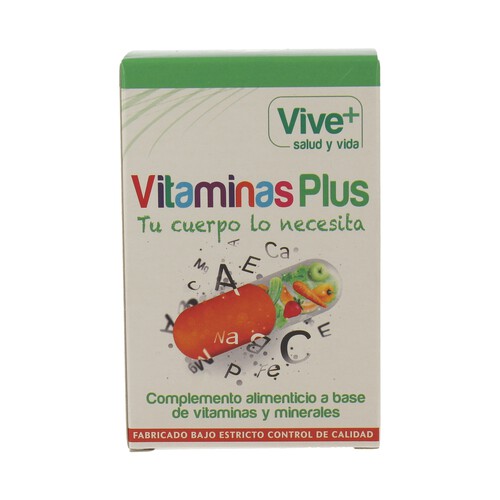 VIVE+ SALUD Y VIDA Complemento alimenticio con vitaminas y minerales VIVE PLUS 50 uds.