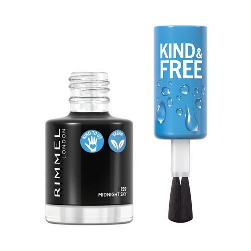 RIMMELKind & free tono 159 Midnight sky Laca de uñas a base de plantas,8 ml.