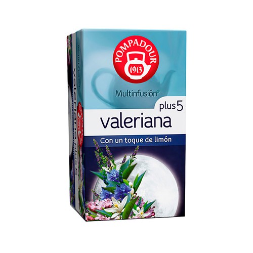 POMPADOUR Multinfusión valeriana plus 5, 20 uds. 40 g,
