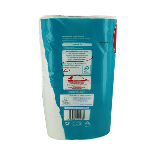 PRODUCTO ALCAMPO Papel higiénico compacto de doble capa PRODUCTO ALCAMPO, 24 uds.