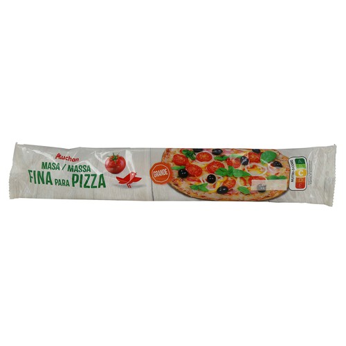 AUCHAN Masa para pizza fina de tamaño grande 230 g. Producto Alcampo