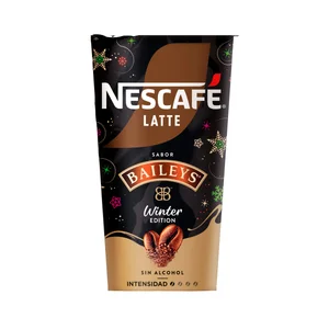 NESCAFÉ Latte Bebida de leche y café con sabor Baileys sin alcohol 205 ml.