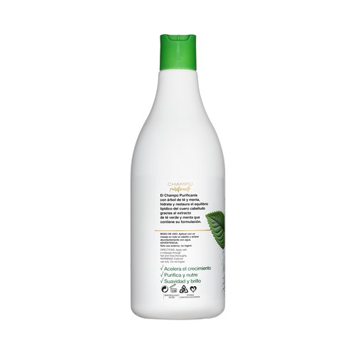 INSTITUTO ESPAÑOL Champú purificante con árbol de té y menta 750 ml.