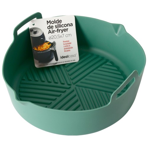 Molde de silicona 20,5x7cm para airfryer, redondo. TABERSEO