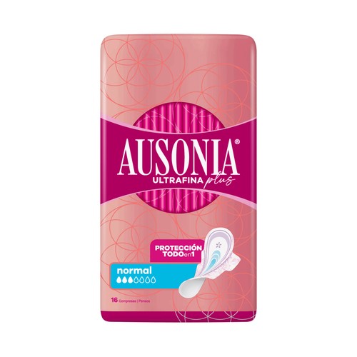 AUSONIA Compresas con alas normal AUSONIA Ultrafinas plus 16 uds.