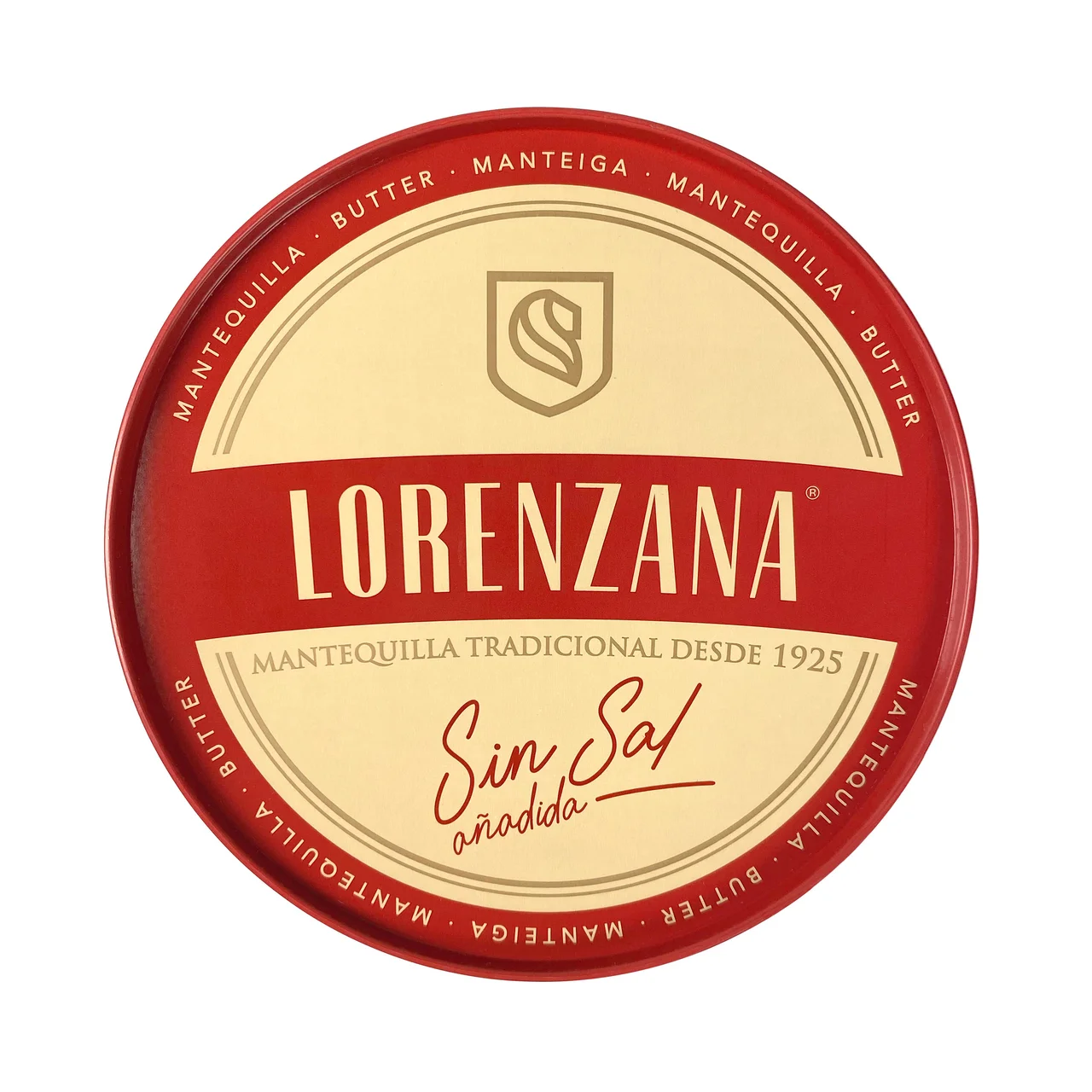 LORENZANA Lata de mantequilla tradicional sin sal añadida LORENZANA 250 g.
