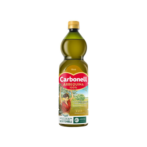 CARBONELL Aceite de oliva virgen extra 100% Arbequina botella de 1 l.