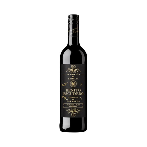 BENITO ESCUDERO Vermut rojo, elaborado con uvas de la variedad Garnacha botella de 75 cl.