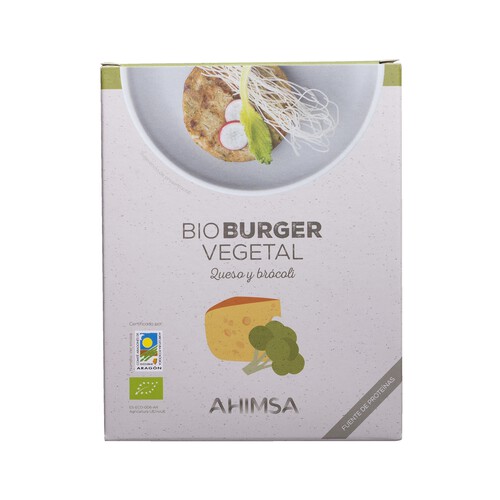 AHIMSA Burger de avena, gouda y gorgonzolla ecológicas AHIMSA 150 g.