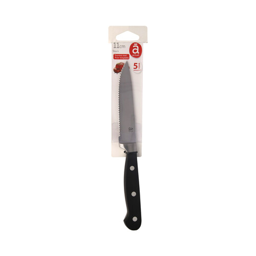 Cuchillo chuletero con hoja de acero inoxidable de 11cm. y mango forjado, ACTUEL.