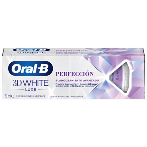 ORAL-B Pasta de dientes blanqueante, suave con el esmalte ORAL-B 3D White luxe perfección 75 ml.