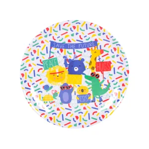 Plato llano fabricado en melamina, 25 cm, Animal Club, TABERSEO.