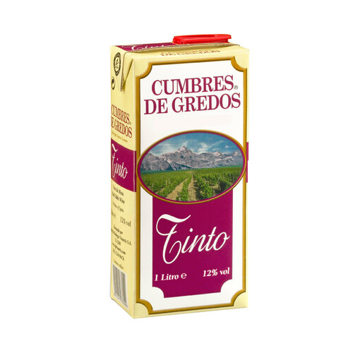 Vino tinto de mesa CUMBRE DE GREDOS 1 l.