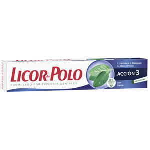 Imagen de LICOR DEL POLO Pasta de dientes con protección anticaires, acción blanqueadora y aliento fresco LICOR DEL POLO Acción 3 75 ml.