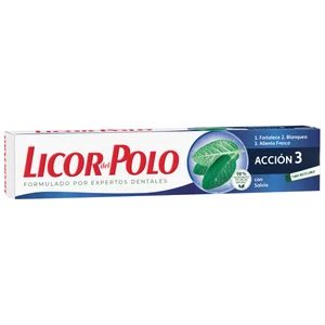 LICOR DEL POLO Pasta de dientes con protección anticaires, acción blanqueadora y aliento fresco LICOR DEL POLO Acción 3 75 ml.