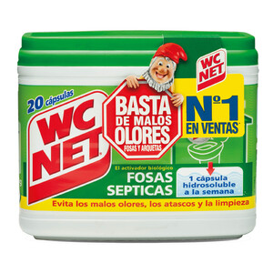 Imagen de WC NET Desatascador de fosas sépticas WC NET 20 bolsas 360 gr,