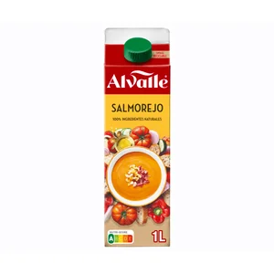 ALVALLE Salmorejo elaborado con ingredientes 100% naturales y aceite de oliva virgen extra ALVALLE 1 l.