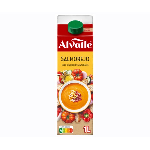 ALVALLE Salmorejo elaborado con ingredientes 100% naturales y aceite de oliva virgen extra ALVALLE 1 l.